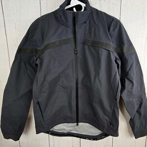 Aether Mens Pace Jacket Sz 1 Small Gray Lightweight Windbreaker Cycling Running